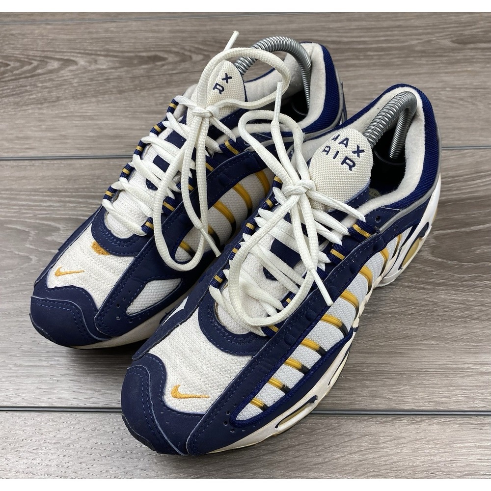 Nike Air Max Men's Vtg Running Shoes Blue Yellow White 605118-181 Y2K 8.5 - Picture 3 of 11